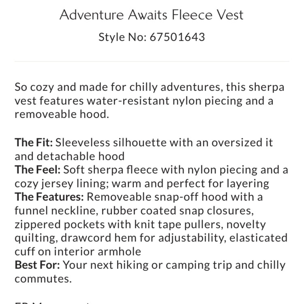 Free People Adventure Awaits fleece hooded vest - Picture 12 of 12